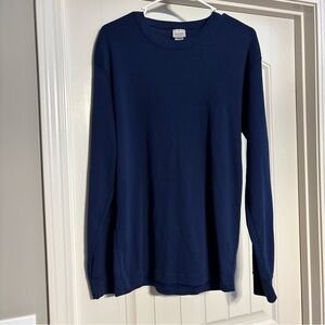 Hanna Andersson Men's Deep Blue Long Sleeve Tee size large